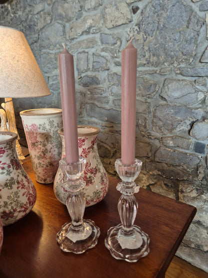 Taupe Taper Candle