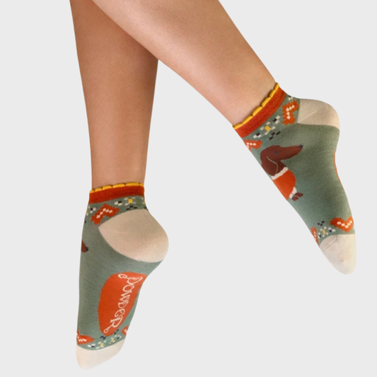 Sausage Dog Snuggly Ankle Socks