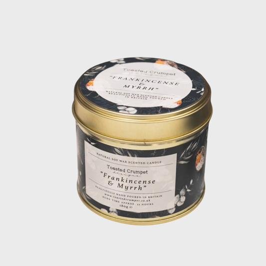 Frankincense & Myrrh (Robin & Eucalyptus Noir) Tin Candle