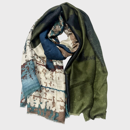 Printed patterned scarf