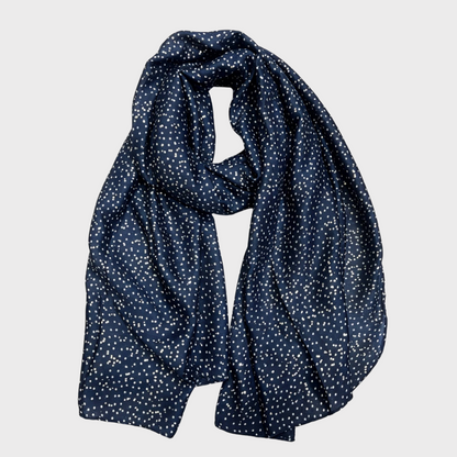 Polka-dot patterned scarf