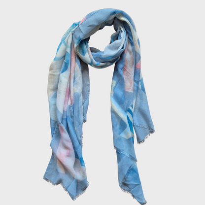 Pink & Blue Seashell Scarf