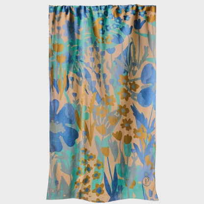 Powder Springtime Floral Denim Scarf