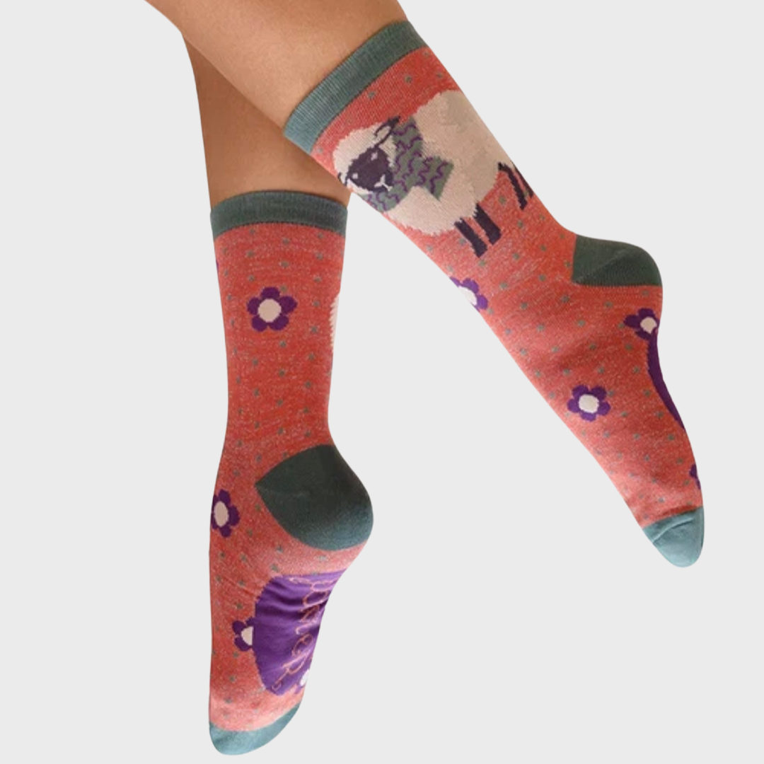 Sheep Glitter Ankle Socks