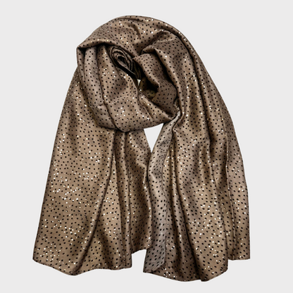Polka-dot patterned scarf