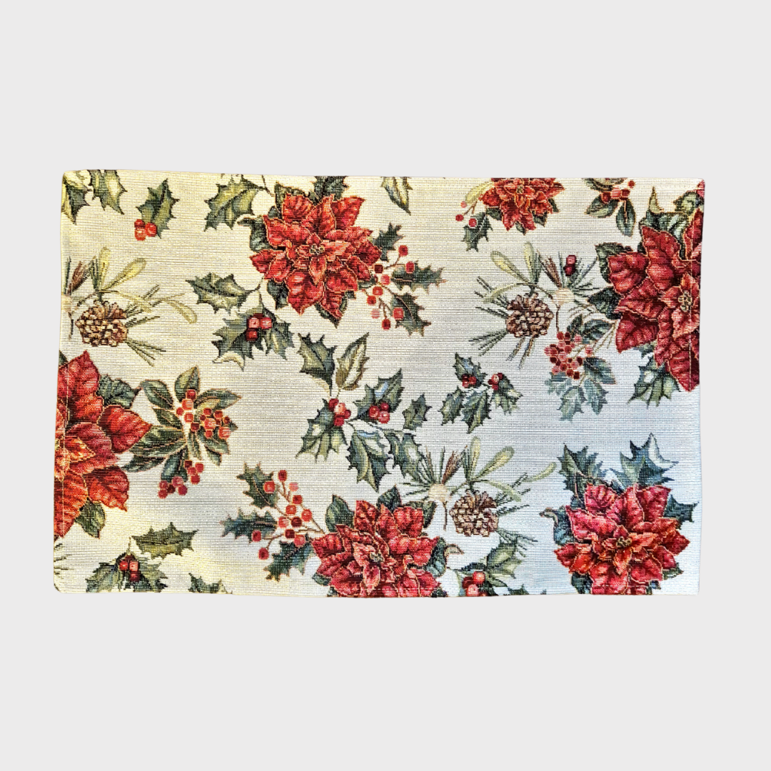 Poinsettia & Holly Placemat