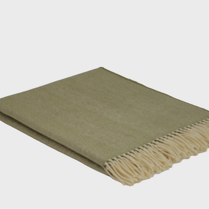 McNutt Supersoft Herringbone Throw Blanket Fern