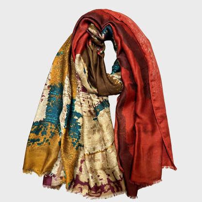 Printed patterned scarf