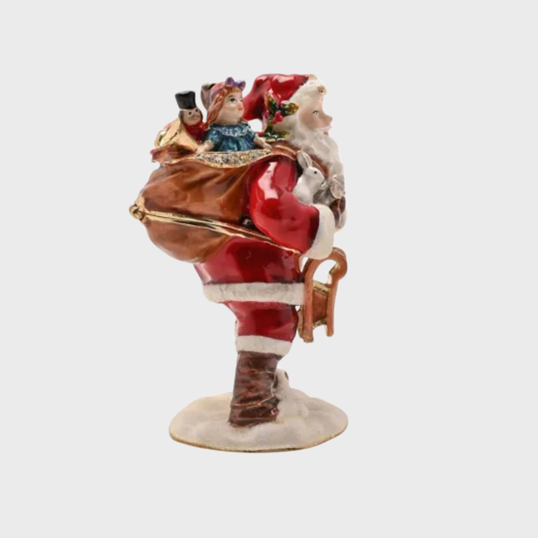Santa with Gifts Trinket Box