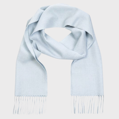 Irish Pale Blue Merino Wool Scarf