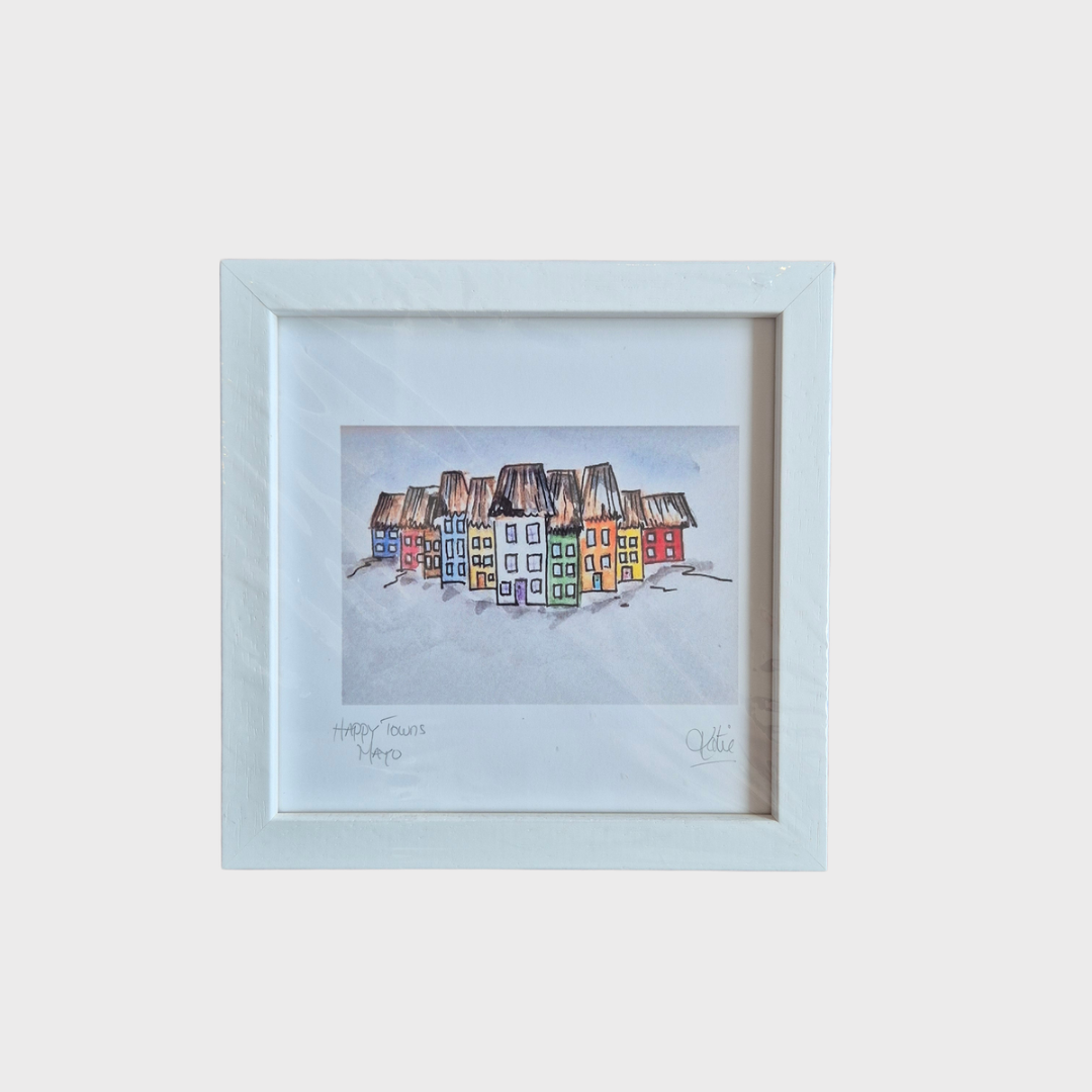 Happy Towns Mayo Small Framed Print
