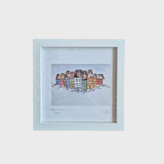 Happy Towns Mayo Small Framed Print
