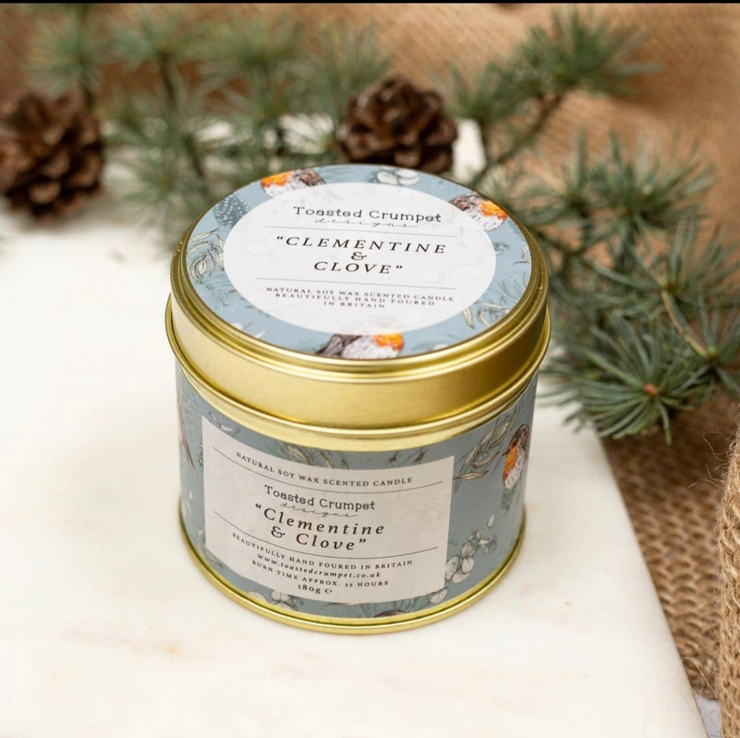 Clemetine & Clove (Robin & Eucalyptus Blue) Tin