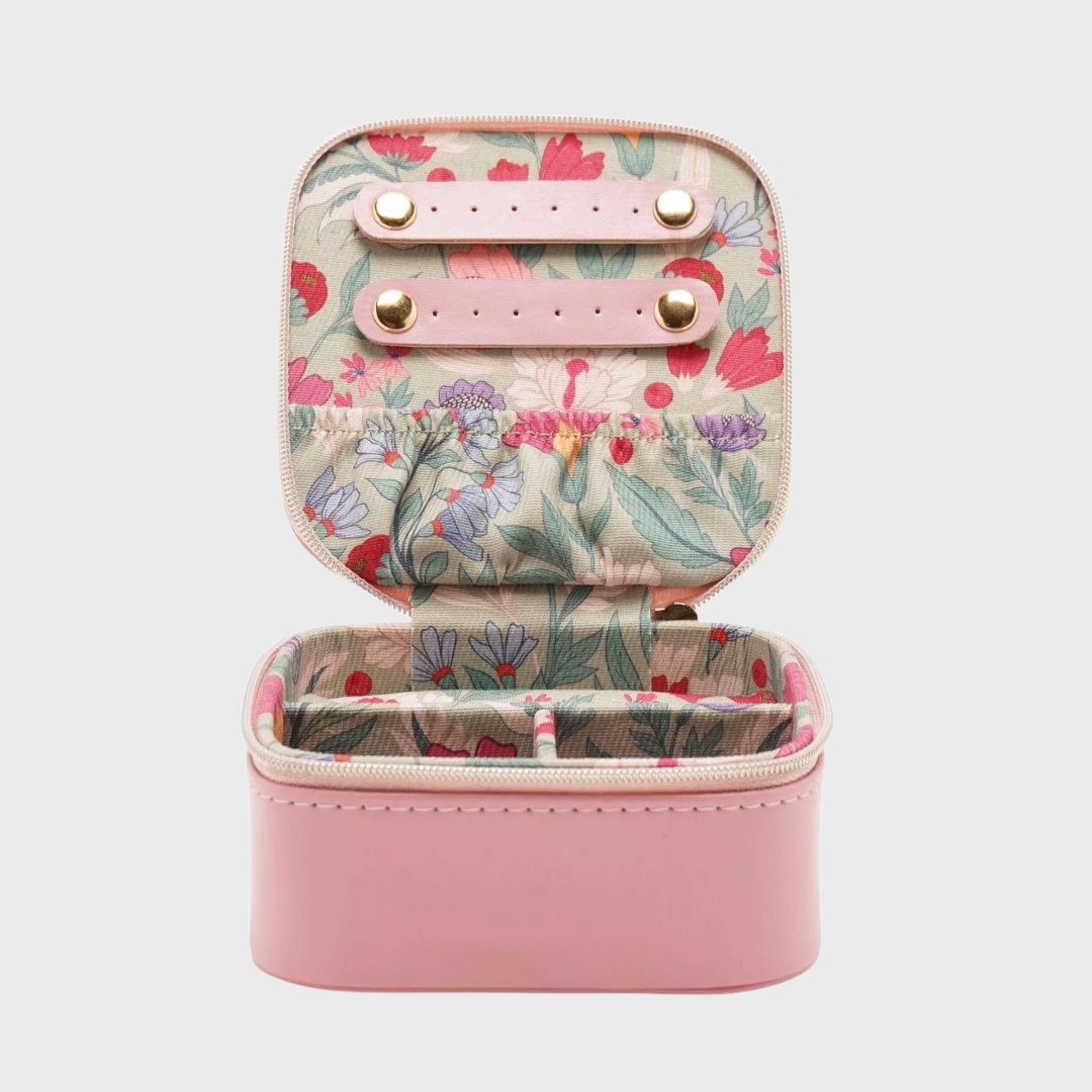Pink Floral Jewellery Box