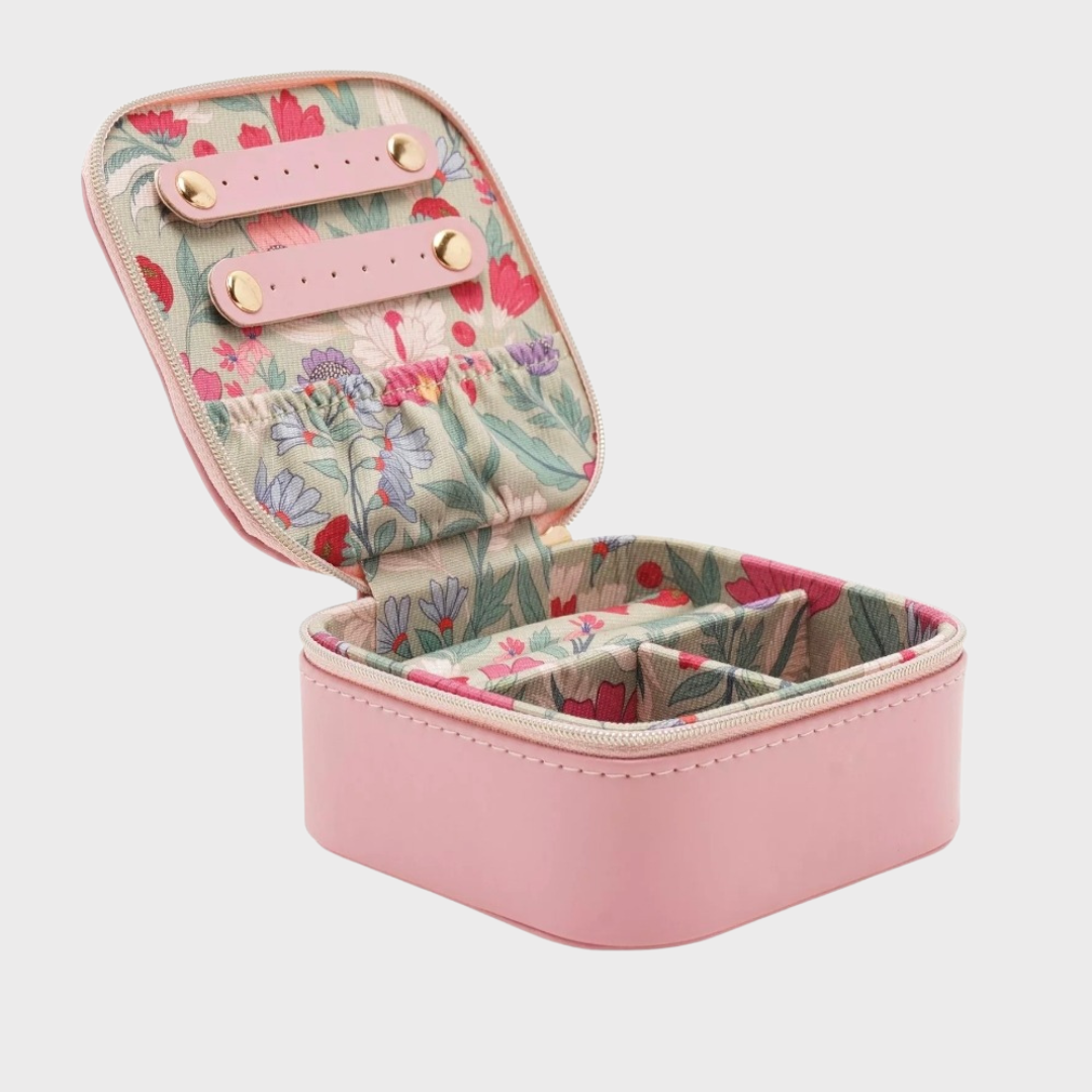 Pink Floral Jewellery Box