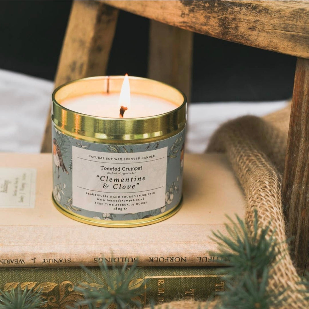 Clemetine & Clove (Robin & Eucalyptus Blue) Tin
