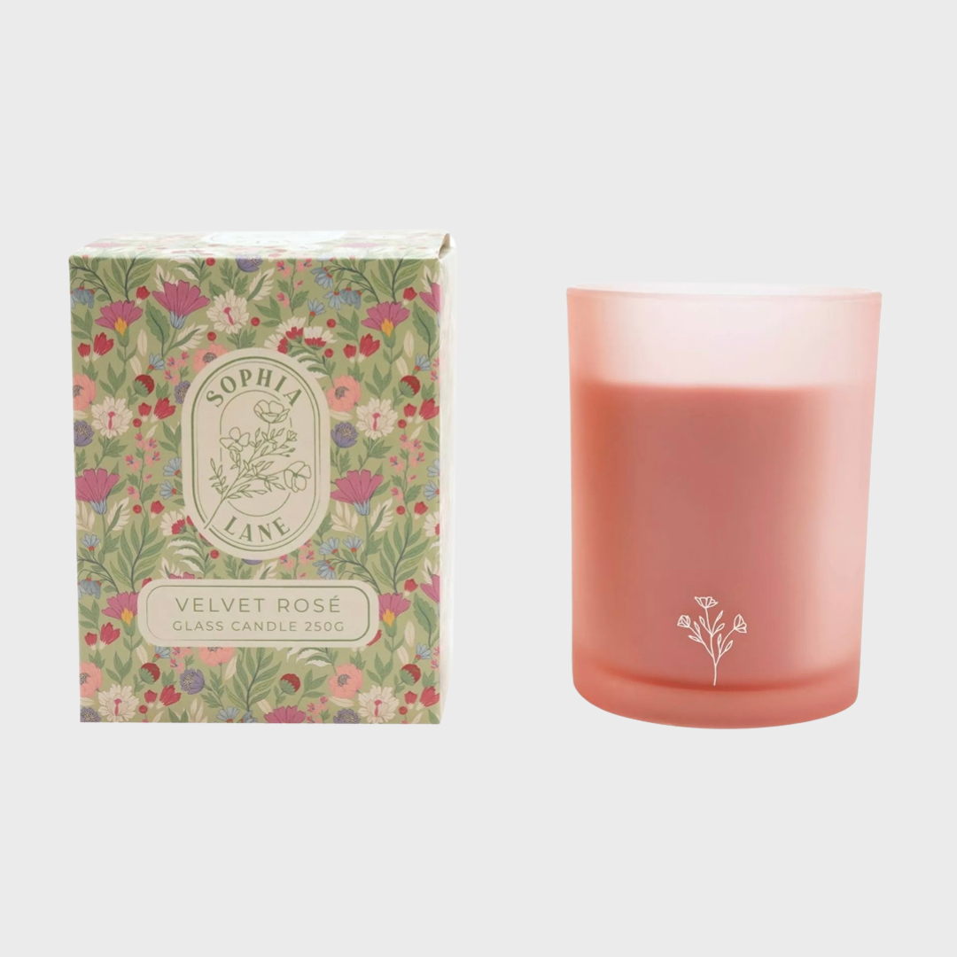 Sophia Lane Velvet Rose Candle