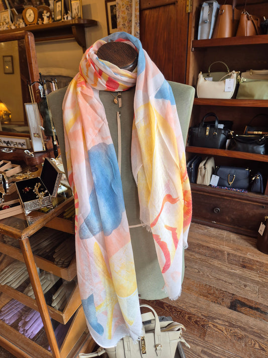 Pink Summer Seashell Scarf