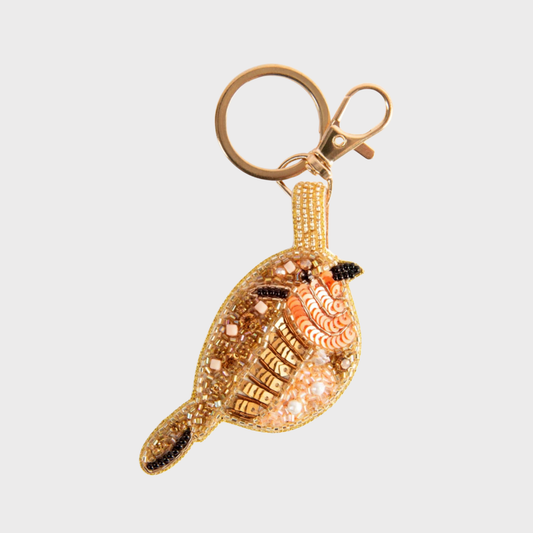 Beaded Robin Keyring
