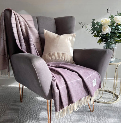 McNutt Alpaca Mauve Ombre Throw Blanket