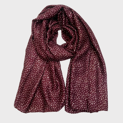 Polka-dot patterned scarf