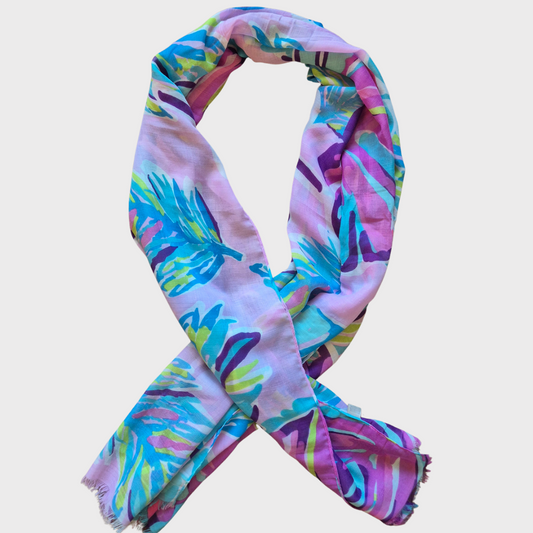 Palm Print Summer Scarf