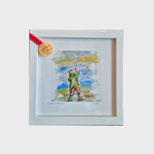 Fishing on the Moy small framed print