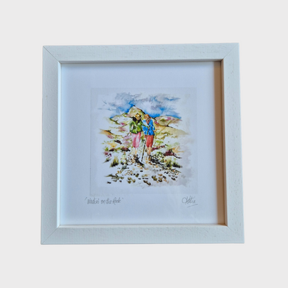 Ladies on The Reek Small Framed Print