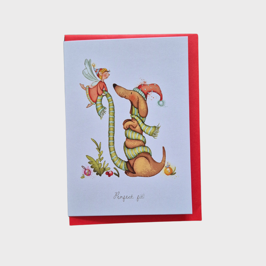 Perfect Fit! Christmas Greeting Card