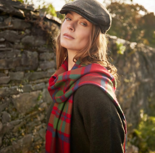 Red Green Blue Merino Wool Scarf
