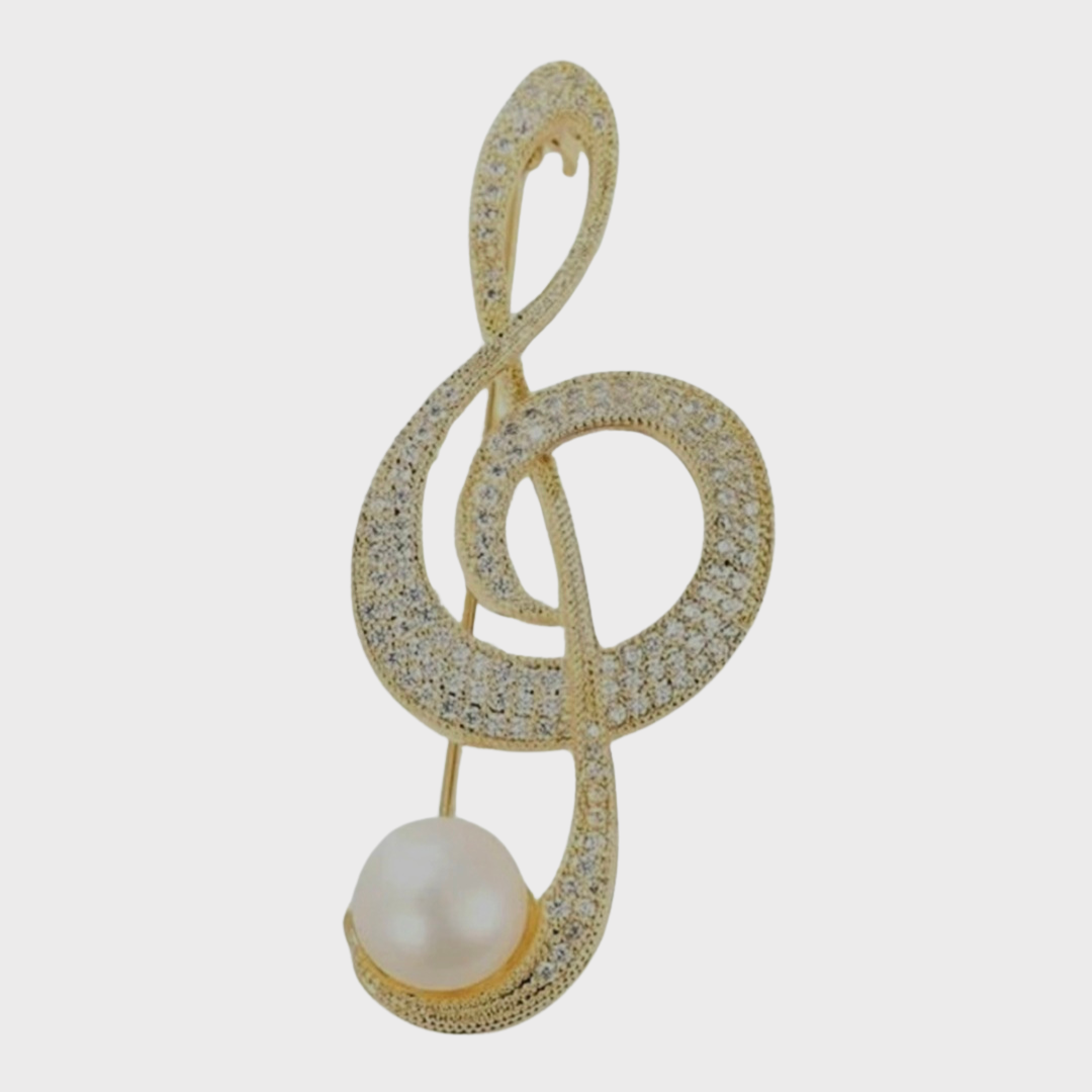 Treble Clef Brooch