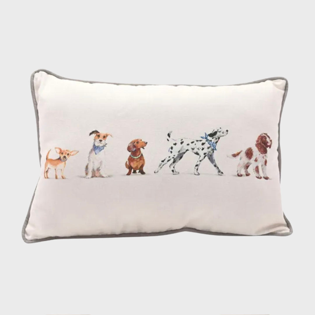 Dog Line Up Cushion