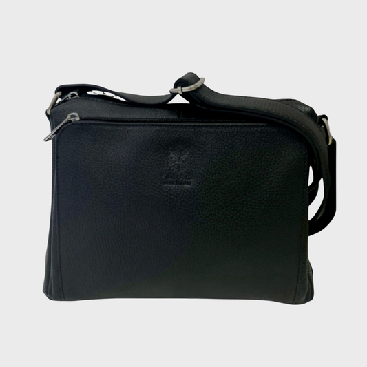 Aisling Black Leather Bag