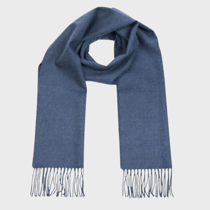 Irish Merino Wool Denim Blue Scarf