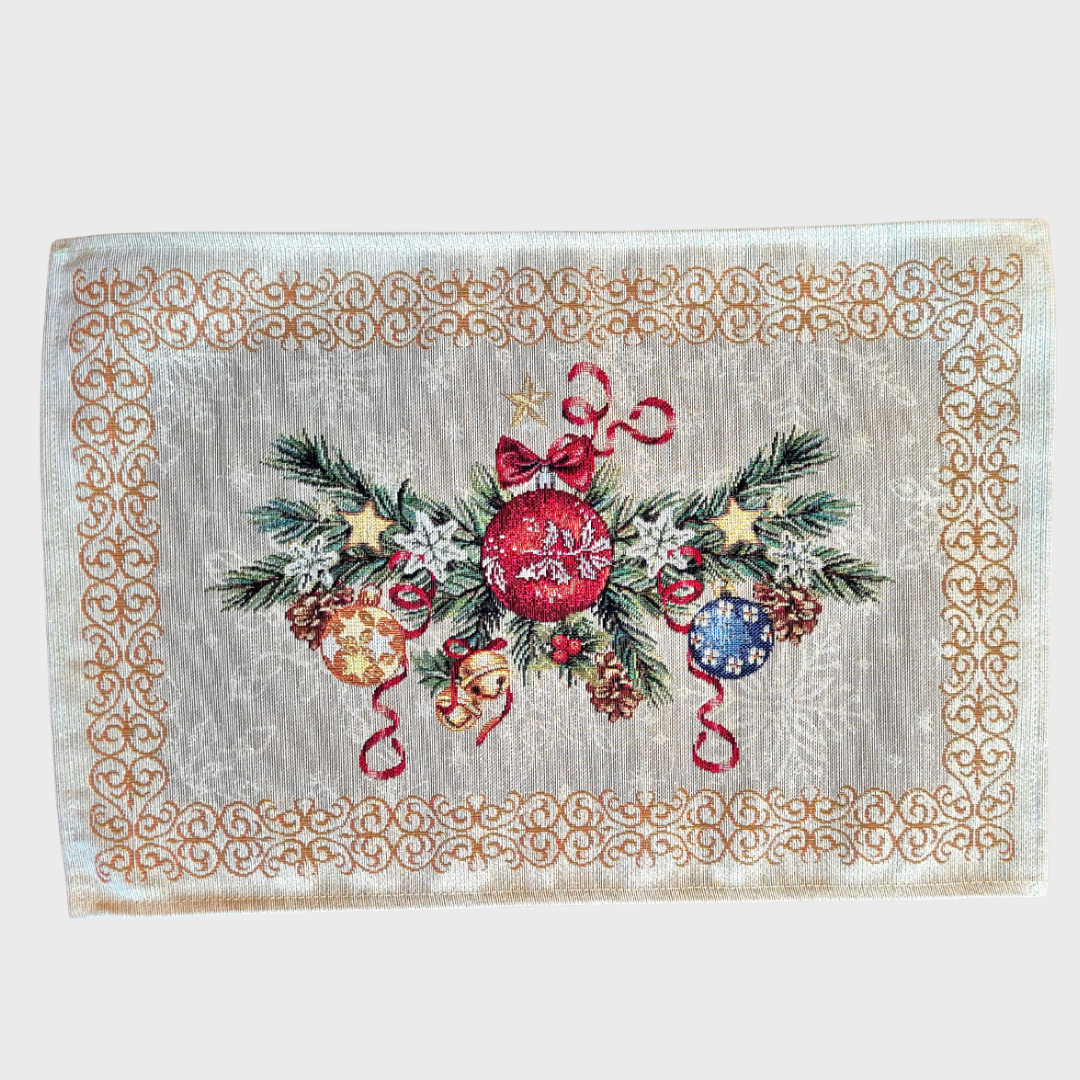Festive Bauble Snowglobe Placemats