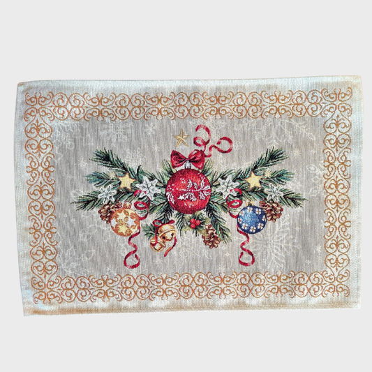 Festive Bauble Snowglobe Placemats