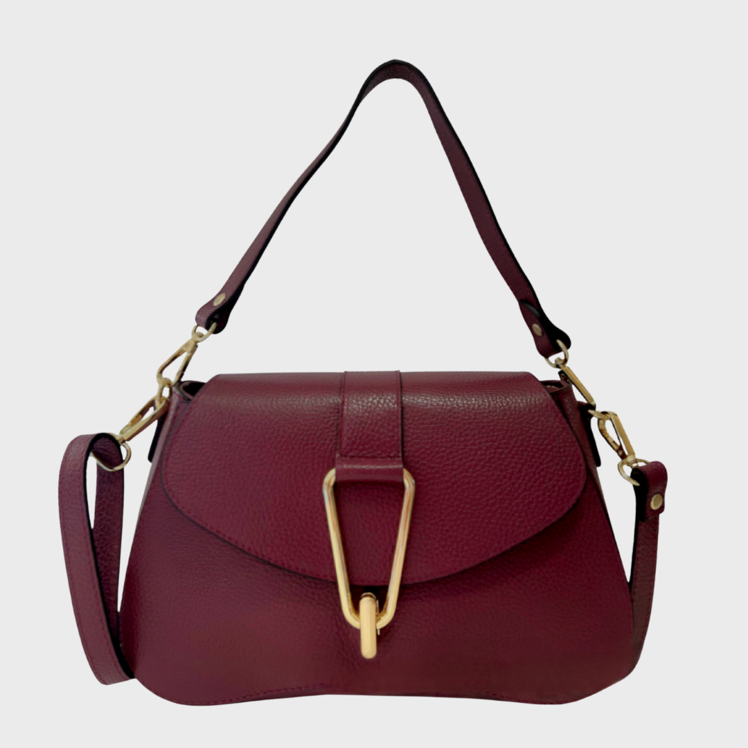 Michelle Bordeaux Leather Bag