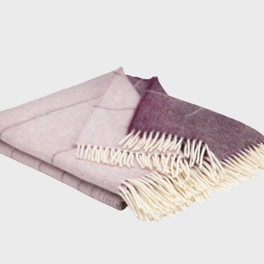 McNutt Alpaca Mauve Ombre Throw Blanket