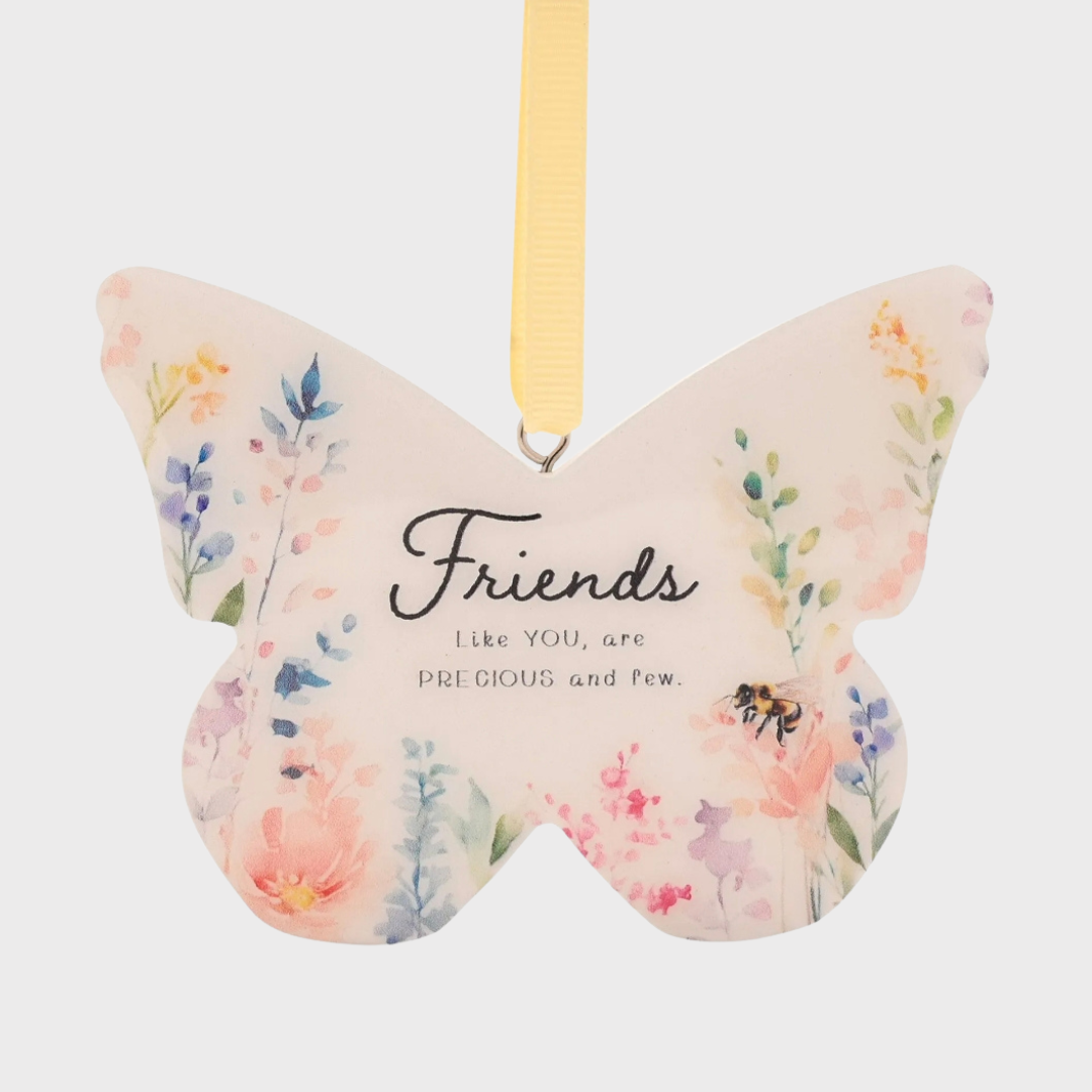 Friends Floral Hanging Butterfly
