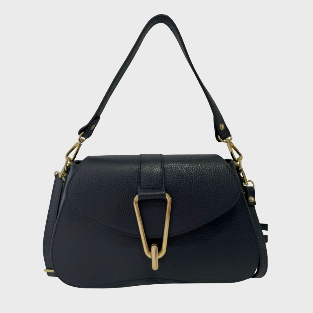 Michelle Navy Leather Bag