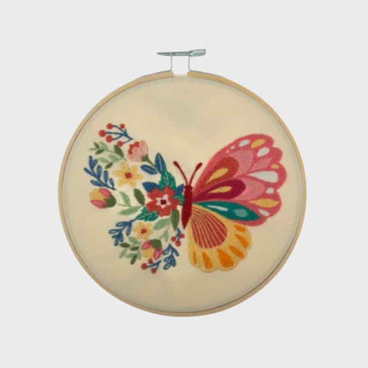 Butterfly Embroidery Hoop Kit