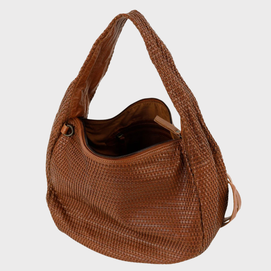 Bear Alice Woven Pouch Bag