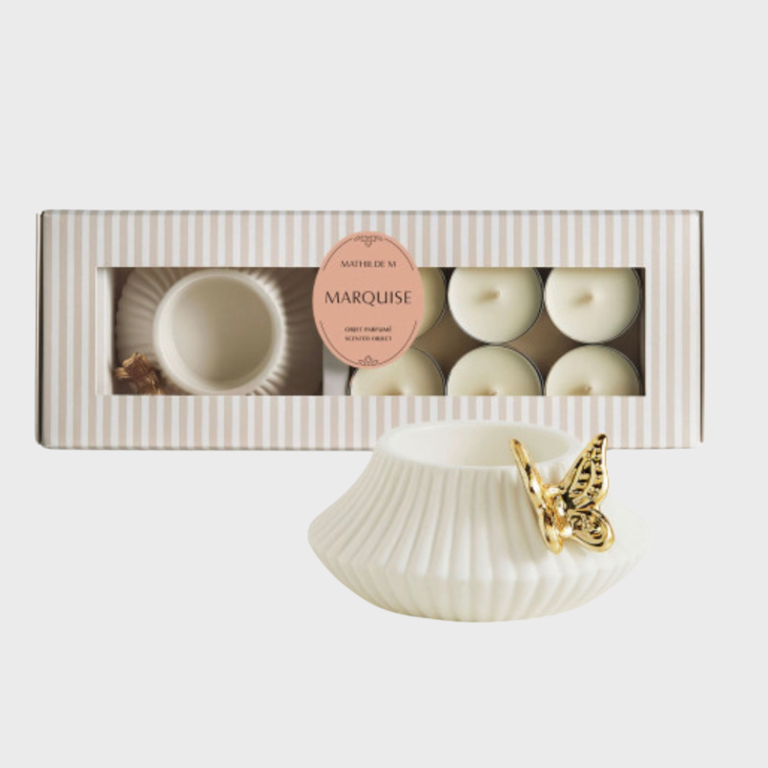 Butterfly Candle Holder & Scented Tealights Gift Set