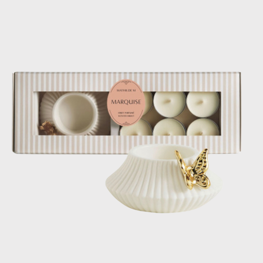 Butterfly Candle Holder & Scented Tealights Gift Set