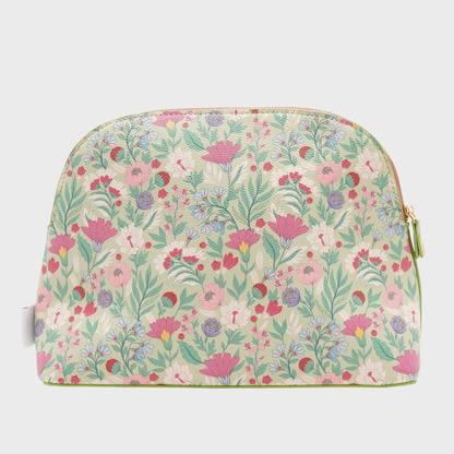 Sophia Lane Large Green Floral Make Up Bag