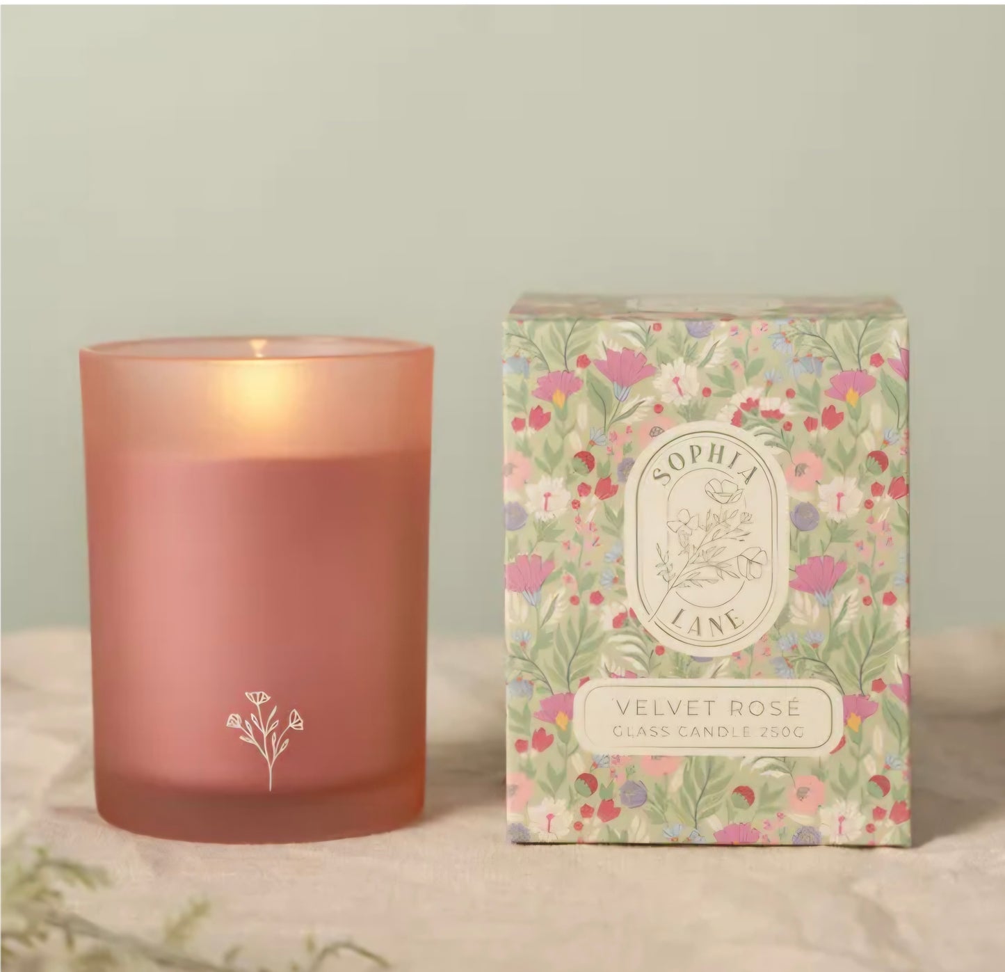 Sophia Lane Velvet Rose Candle