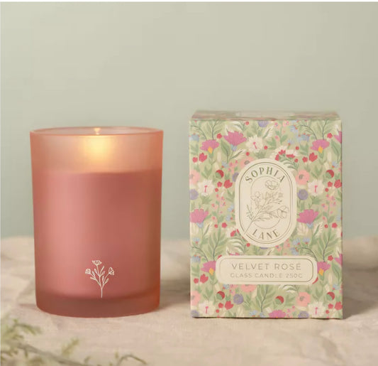 Sophia Lane Velvet Rose Candle
