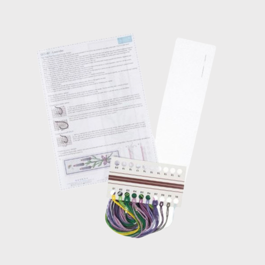 Lavender Cross Stitch Bookmark Kit