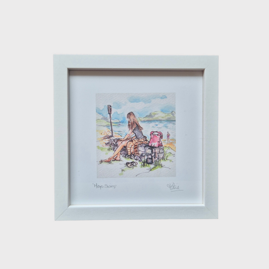 Mayo Swim Small Framed Print
