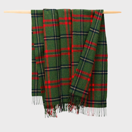 Green, Red & Navy Check Throw